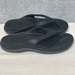 Crocs Kadee II Flip Flop Sandals-Black-Women Size 8